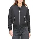 Levi&#039;s Women&#039;s Poly Bomber Jacket with Contrast Zipper Pockets