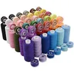 72Pcs 36 Colors Prewound Bobbins,36 Colors 400 Yards per Polyester Thread Spools, for Hand and Machine Sewing, Emergency and Travel, DIY and Home,