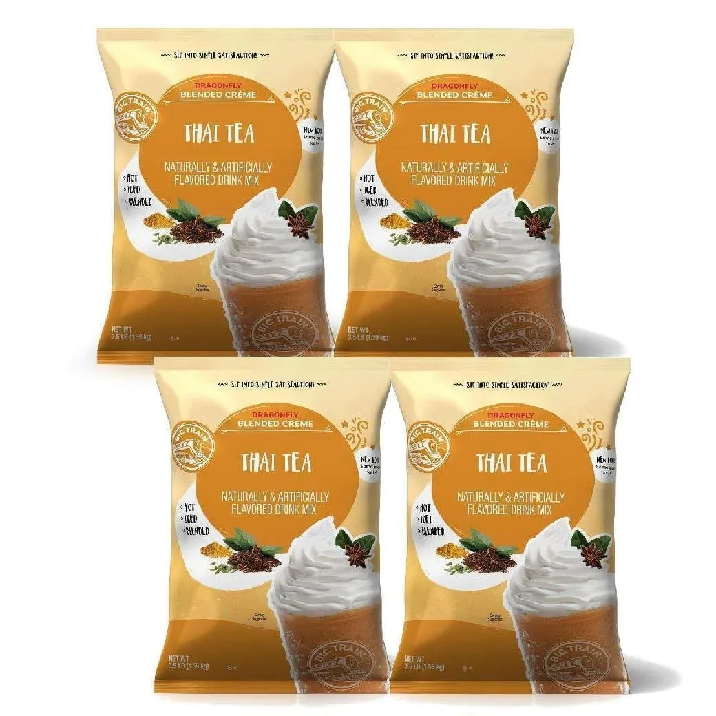 Big Train Dragonfly Thai Tea Blended Creme Beverage Mix - Bag (3.5 lbs)