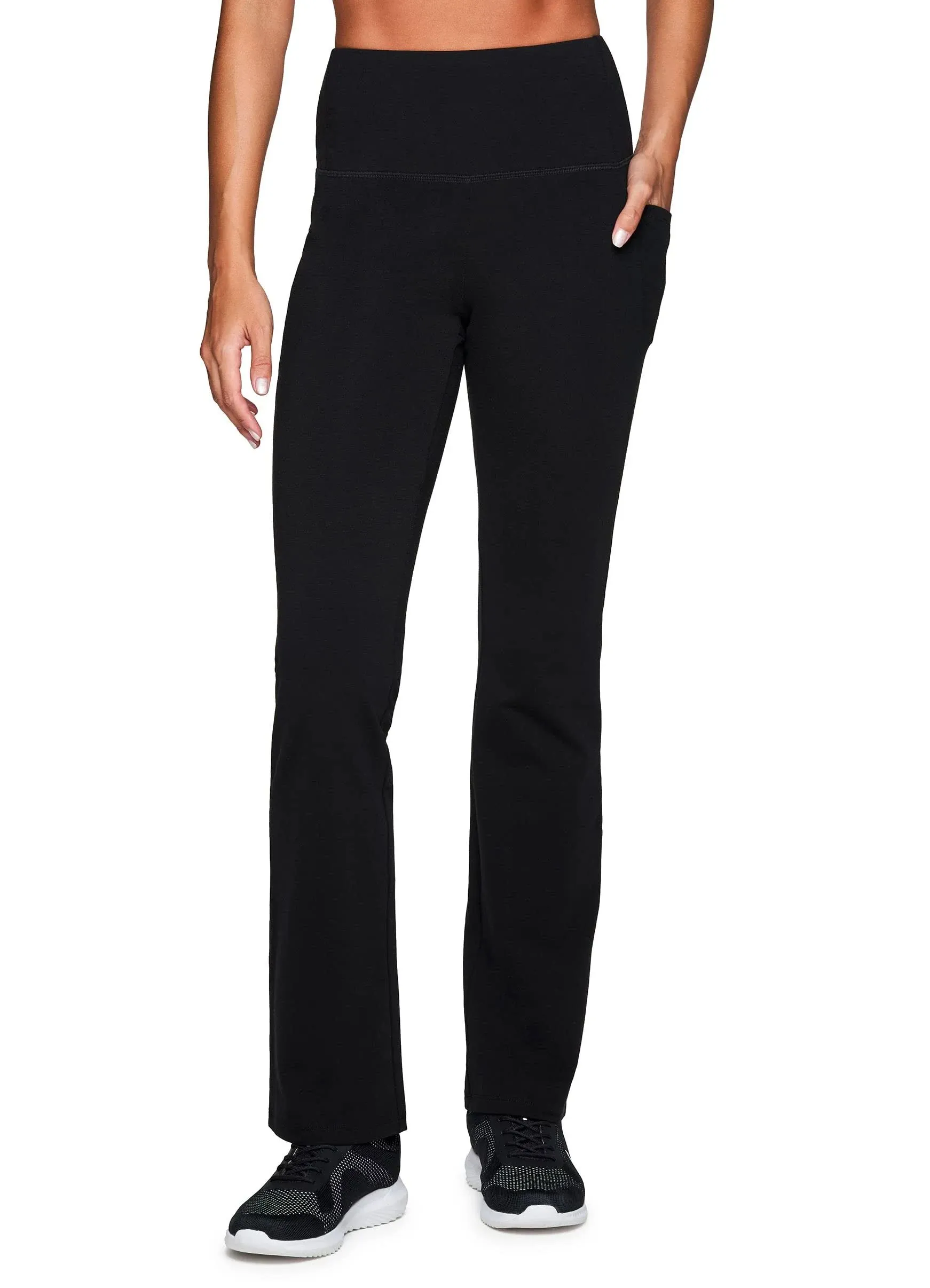 Rbx Active Women's Studio Tummy Control Bootcut Pant | Black | Large