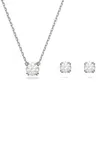 Women's Constella 2-piece Rhodium-plated & Crystal Earring & Necklace Set