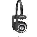 Porta Pro Black On Ear Headphones with Case Black