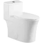 HOROW One-Piece 0.8/1.28 GPF Dual Flush Elongated Toilet