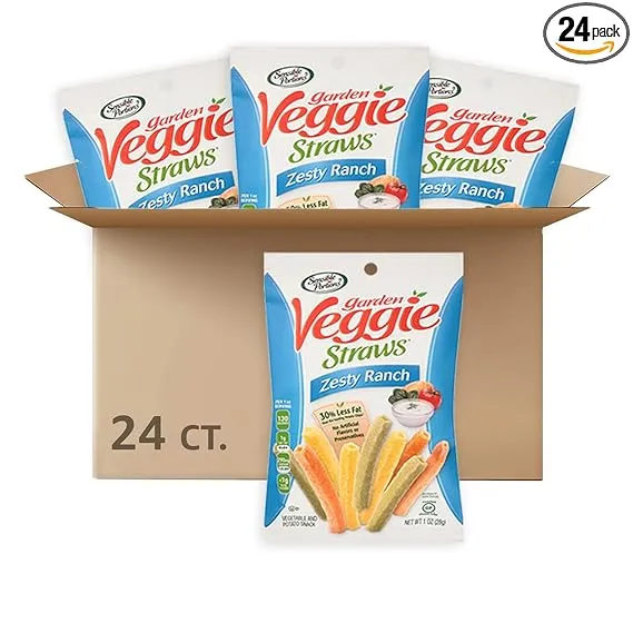 24 Packs : Sensible Portions Veggie Straws, Ranch, 1 Ounce