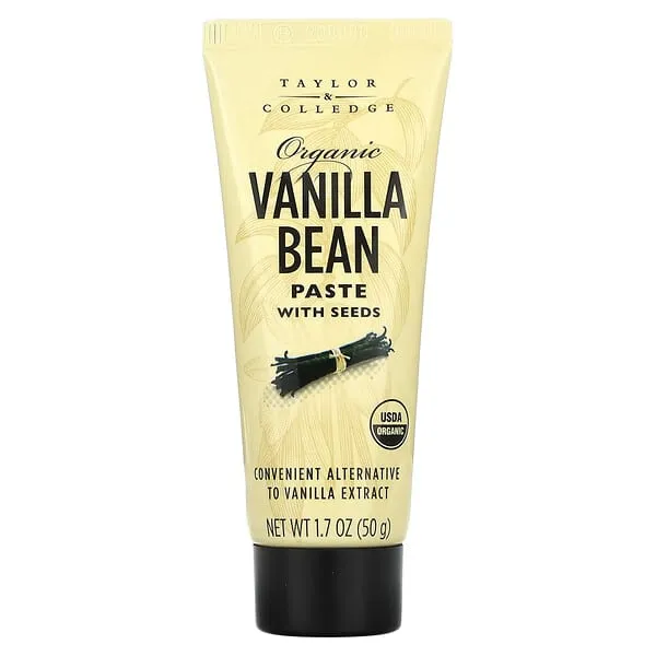 Taylor & Colledge Organic Vanilla Bean Paste with Seeds, 1.7oz Tube