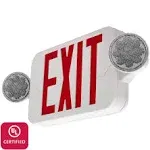 Lfi Lights - Hardwired Red Compact Combo Exit Sign Emergency Egress Light - High Output - COMBORJR2