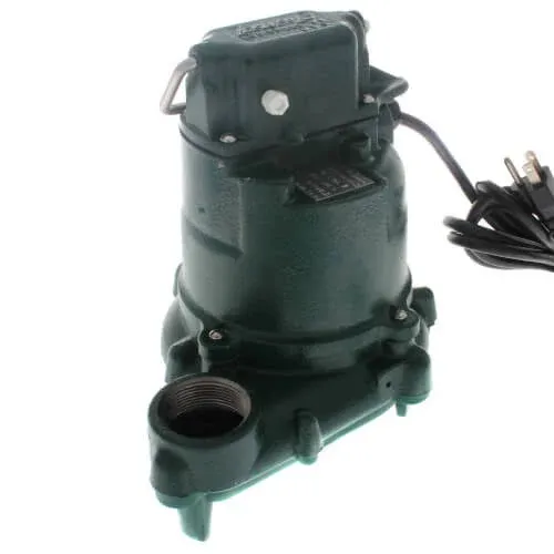 Zoeller Cast Iron Automatic Submersible Sump Pump 1/3 HP