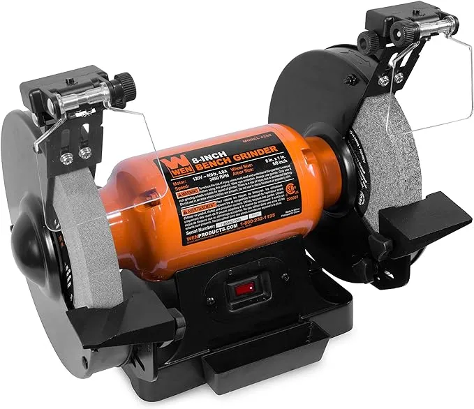 Wen BG4282 4.8-Amp 8-Inch Single Speed Bench Grinder with LED Work Lights Individual