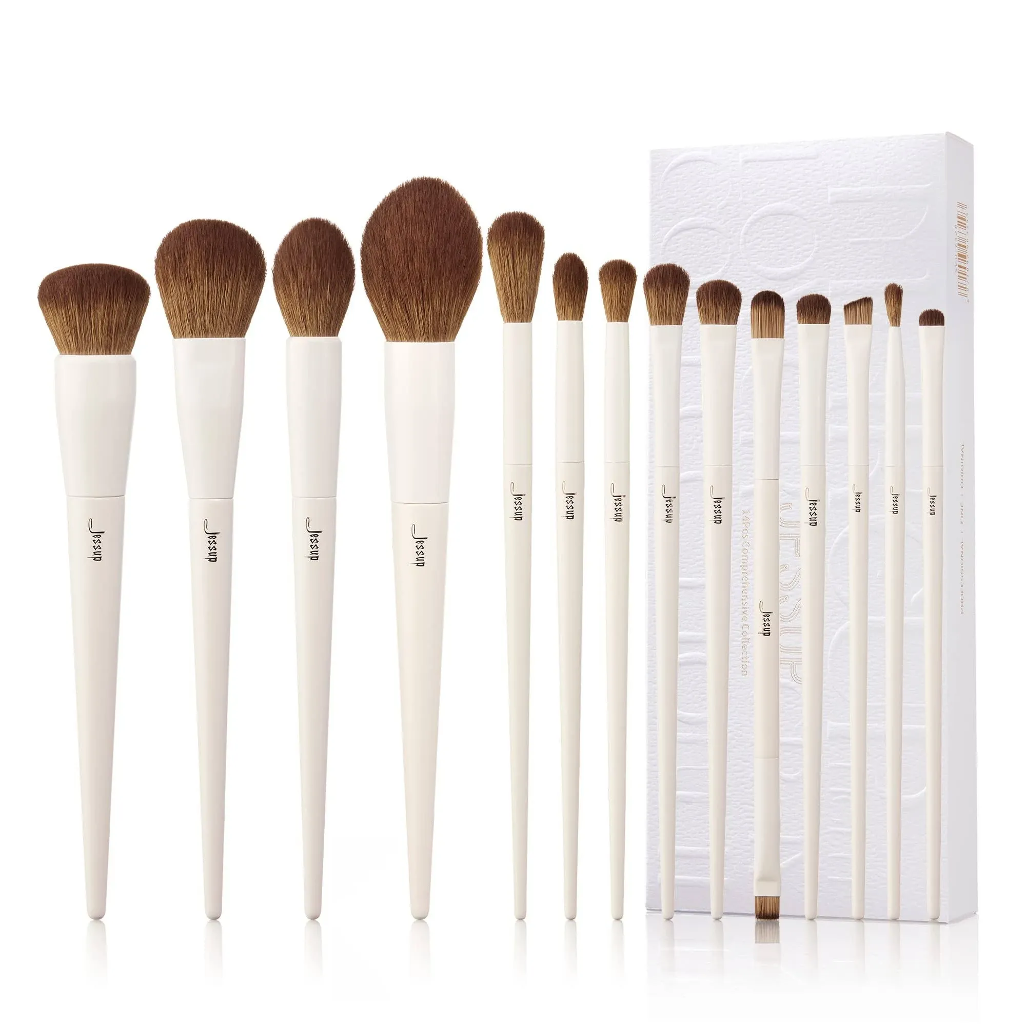 Jessup Makeup Brushes 14Pcs Makeup Brush Set Premium Synthetic Powder Foundation