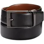 NEW Perry Ellis Portfolio Reversible Mens SCRATCH LEATHER BELT Brown Black Belt 