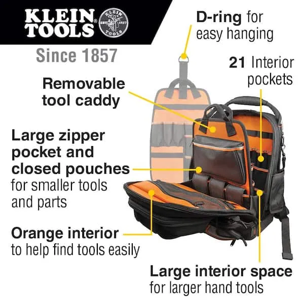 Klein Tools 55485 Tradesman Pro Tool Master Backpack