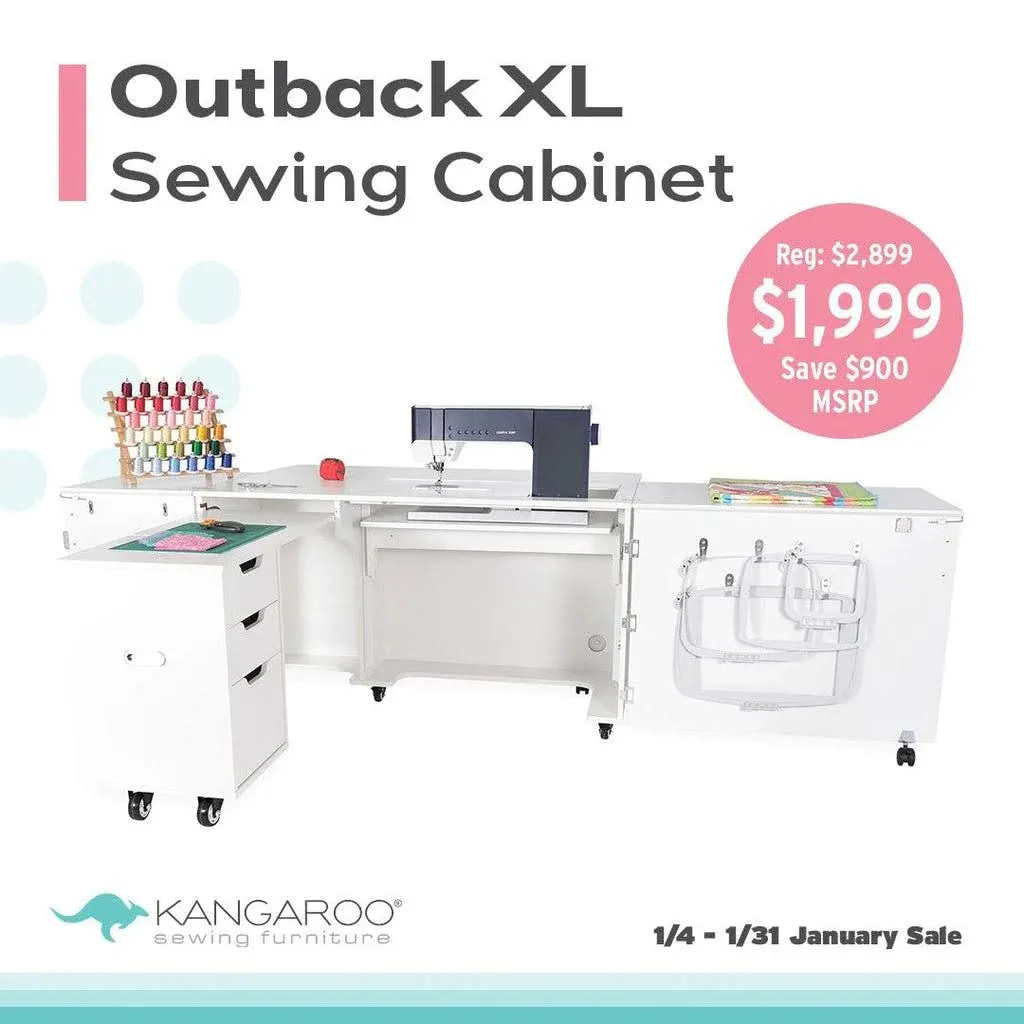 Kangaroo K9605XL Outback XL Sewing Cabinet in Gray