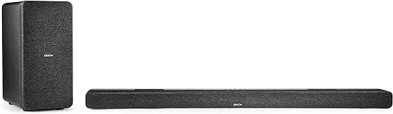 Denon DHT-S517 Soundbar with Wireless Subwoofer and Dolby Atmos, Bluetooth - Black