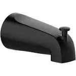 Design House 595629 Slip On Pull-Up Wall Mount Tub Diverter Spout, Matte Black