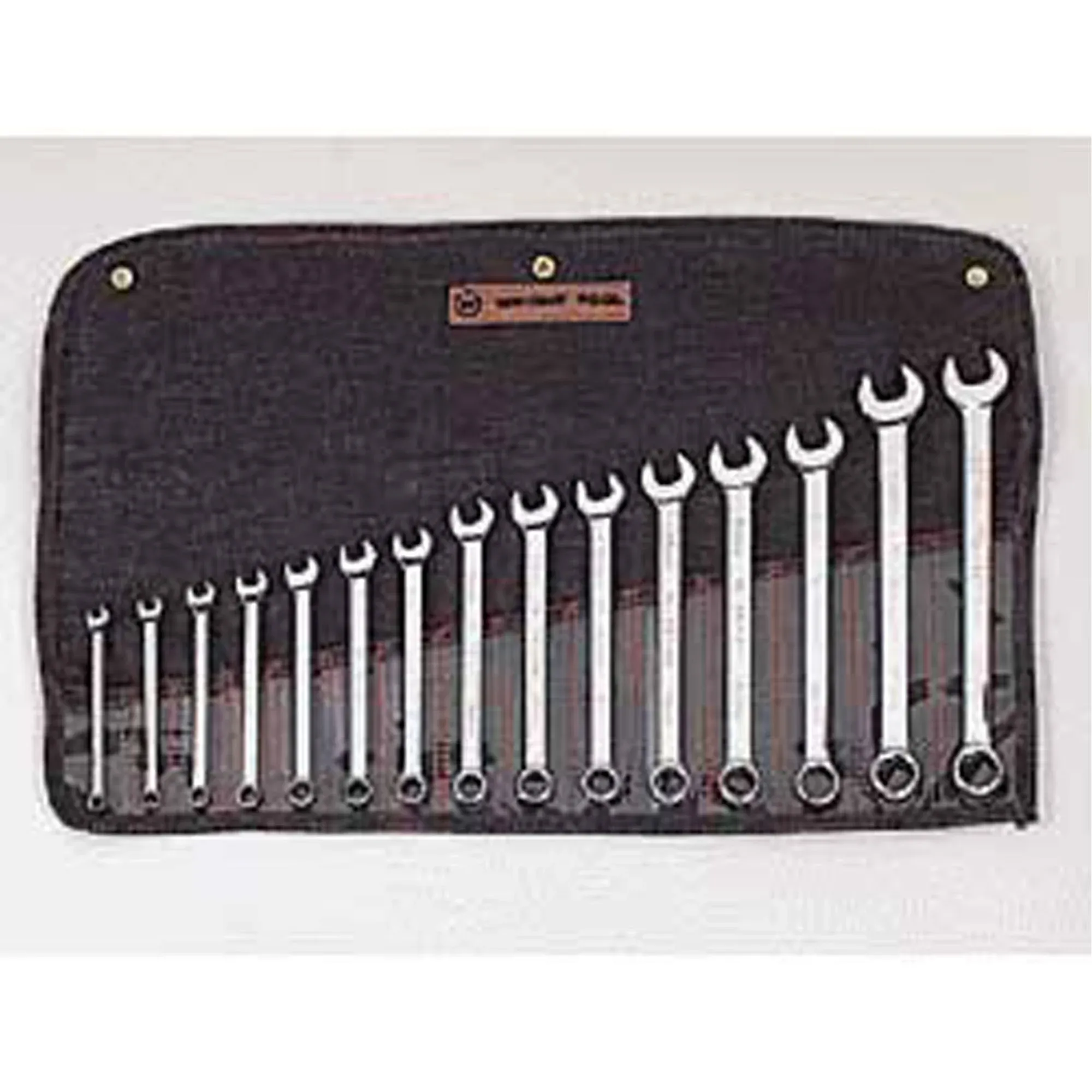 Wright Tool 952 Full Polish Metric 12 Pt Comb Wrench Set, 7mm-22mm, 15 Pcs