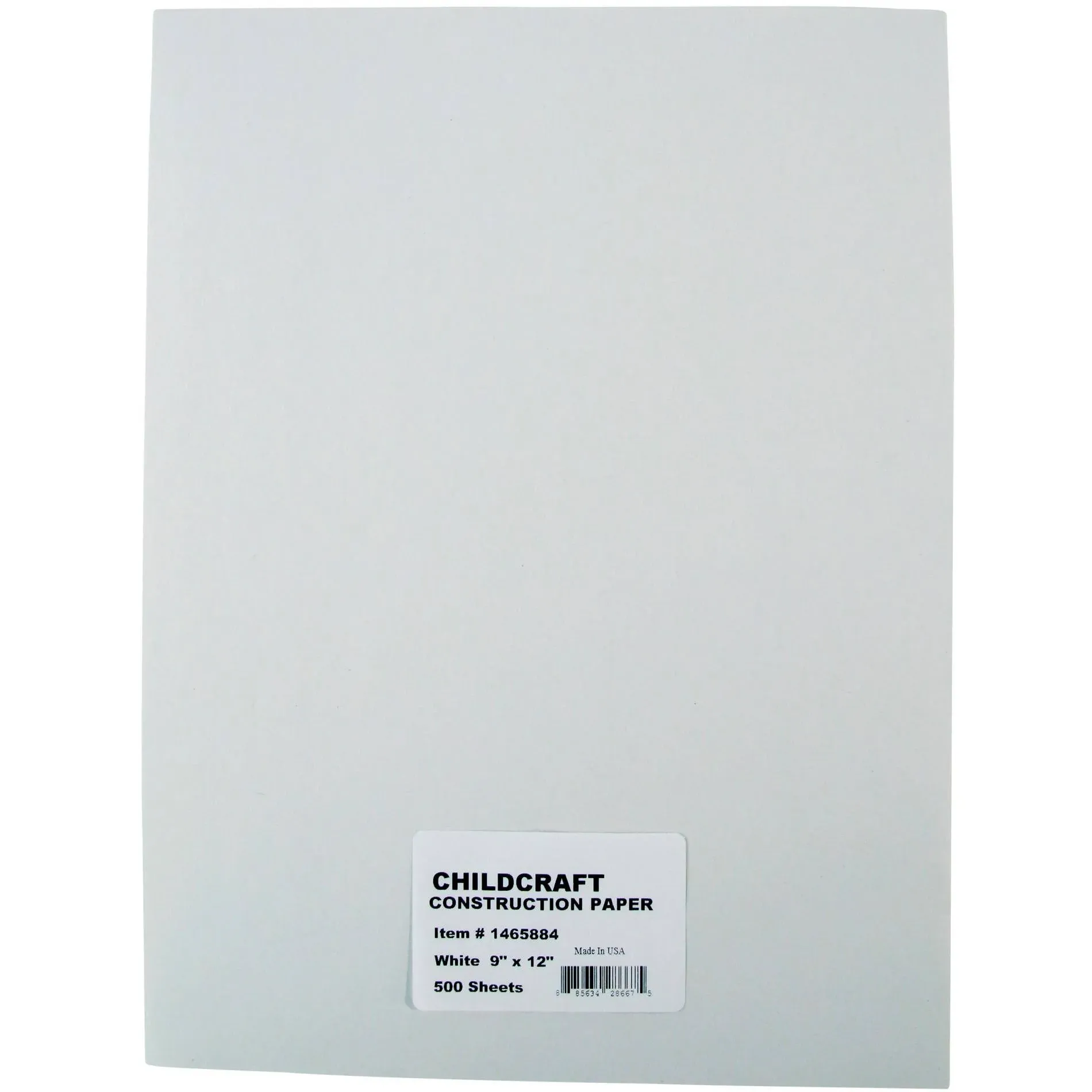 Construction Paper 9 x 12 Inches White 500 Sheets - 1465884