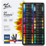 MONT MARTE Oil Pastels in Tin Box Signature 48pc, 48 Assorted Colors, 