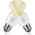 2 Pack Led Light Bulb 3750 Lumen 5000K White 30W Waterproof E26/E27 Medium Base