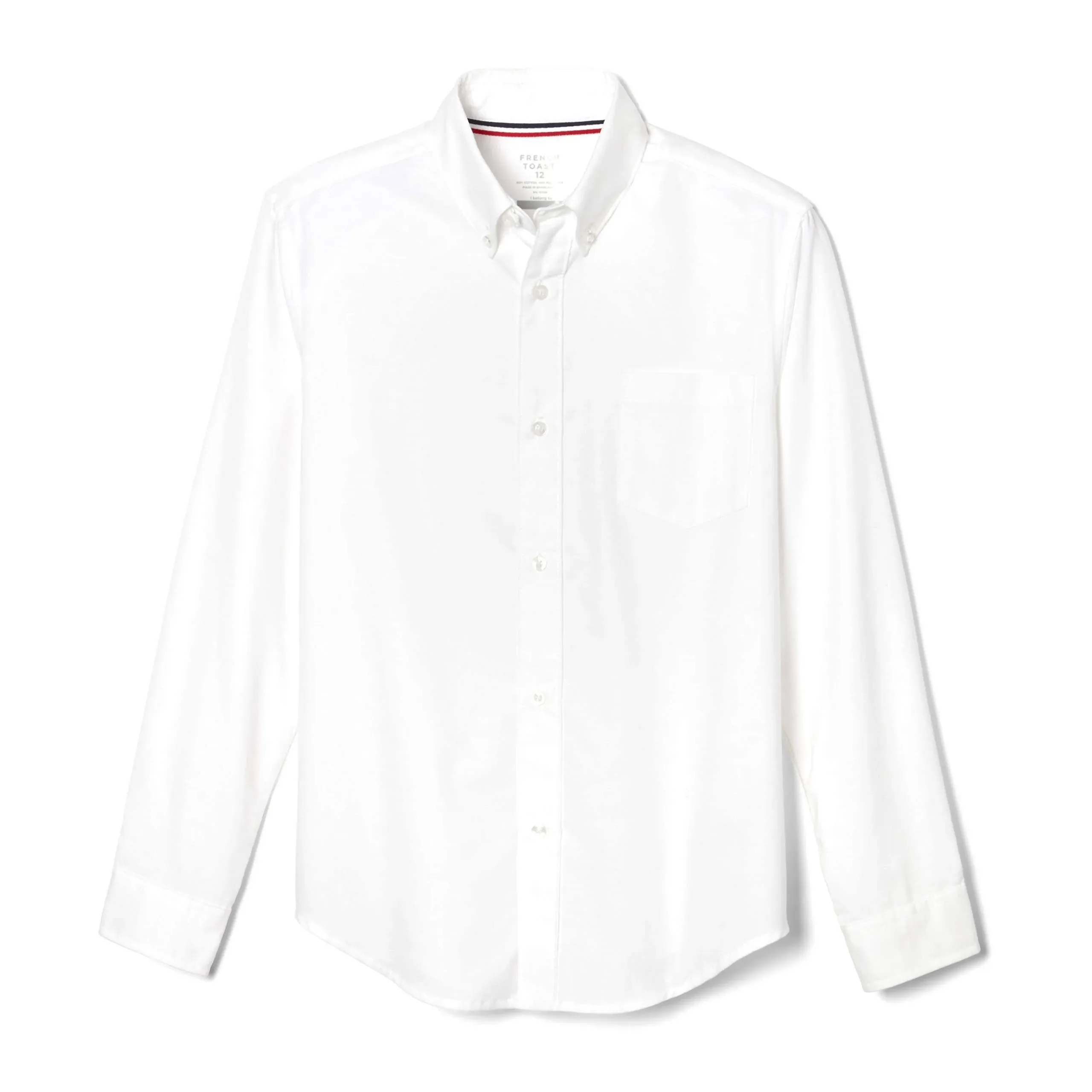 French Toast Boys' Long Sleeve Oxford Shirt (Standard & Husky)