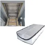 Attic Stairway Insulation Cover - Premium Energy Saving Attic Stairs Door Ladder Insulator Pull Down Tent with Zipper 25 in x 54 in x 11in (Attic