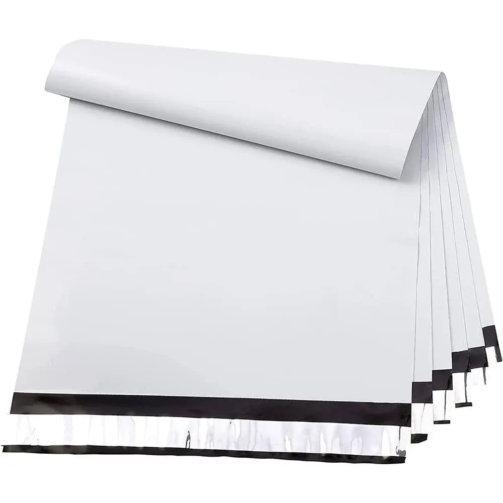 Metronic 100 24 x 24 Poly Mailer Envelopes Shipping Bags with Self Adhesive, Waterproof and Tear-Proof Postal Bags(White) 24x24