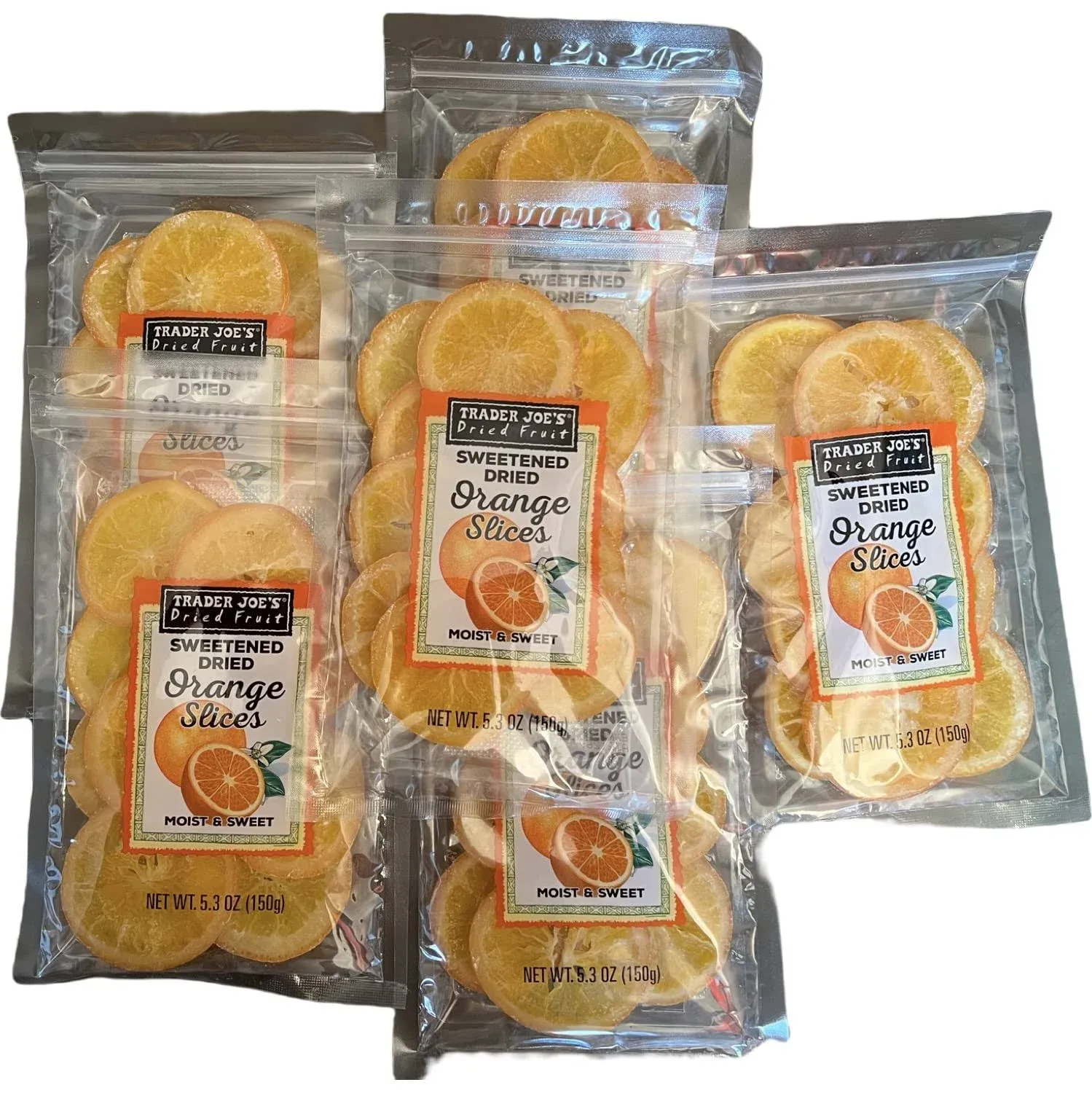 "Trader Joe's Sweetened Dried Orange Slices (Pack of 6)"