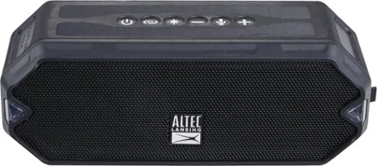 Altec Lansing HydraJolt Wireless Bluetooth Speaker, Waterproof Portable Speakers with Built In Phone Charger and Lights, Everything Proof Outdoor, Shockproof, Snowproof, 16 Hours Playtime (Royal Blue)