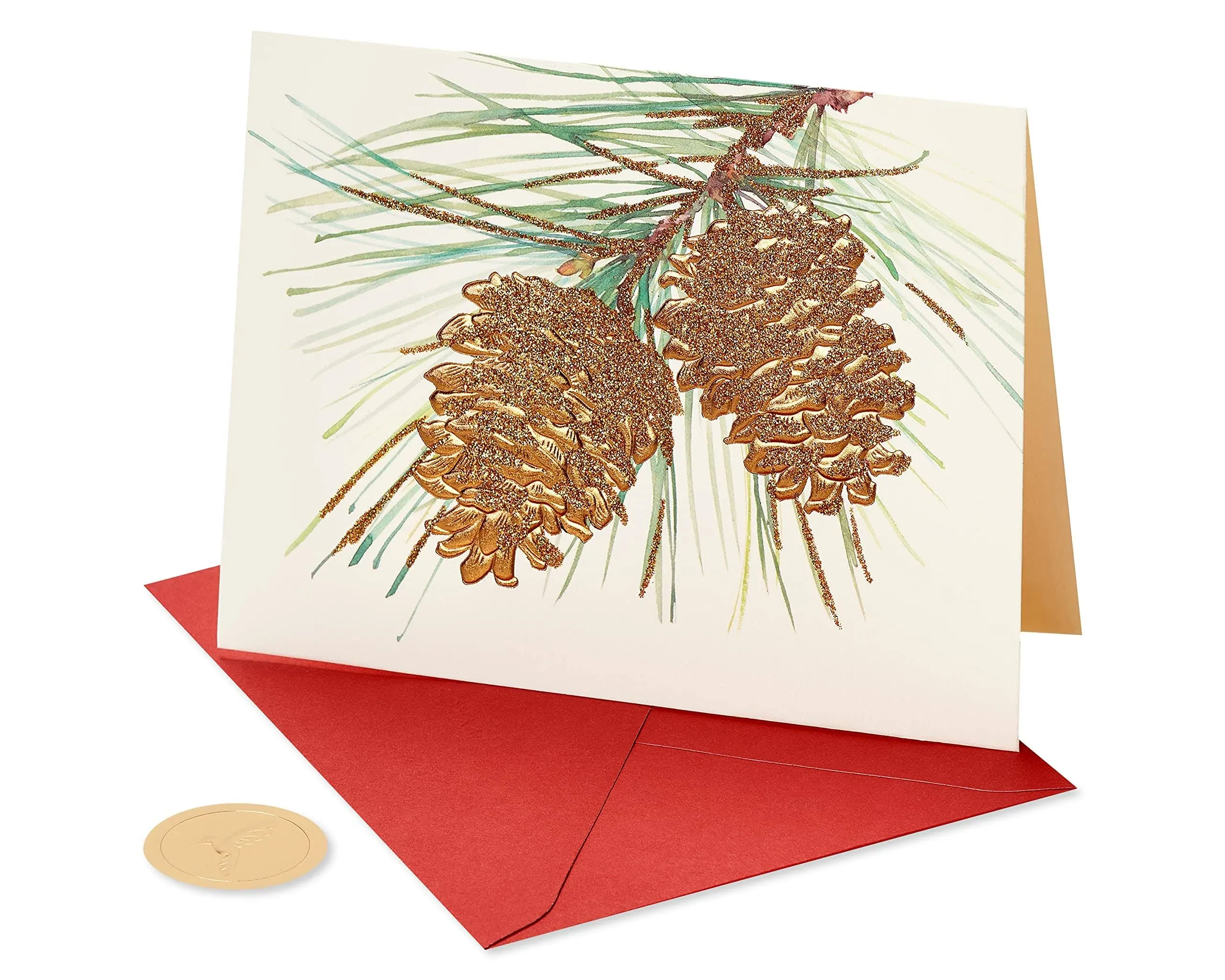 Papyrus Christmas Cards Boxed, Festive Holiday Tree  Assorted Colors