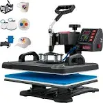 5 in 1 Heat Press Machine 12x15 Sublimation Transfer Printer Fast Heat-up