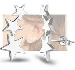 Sterling Silver Star Stud Hypoallergenic Stars Post Earrings for Girls Teens Women