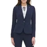 Tommy Hilfiger Women's One-Button Blazer - Midnight - Size 16