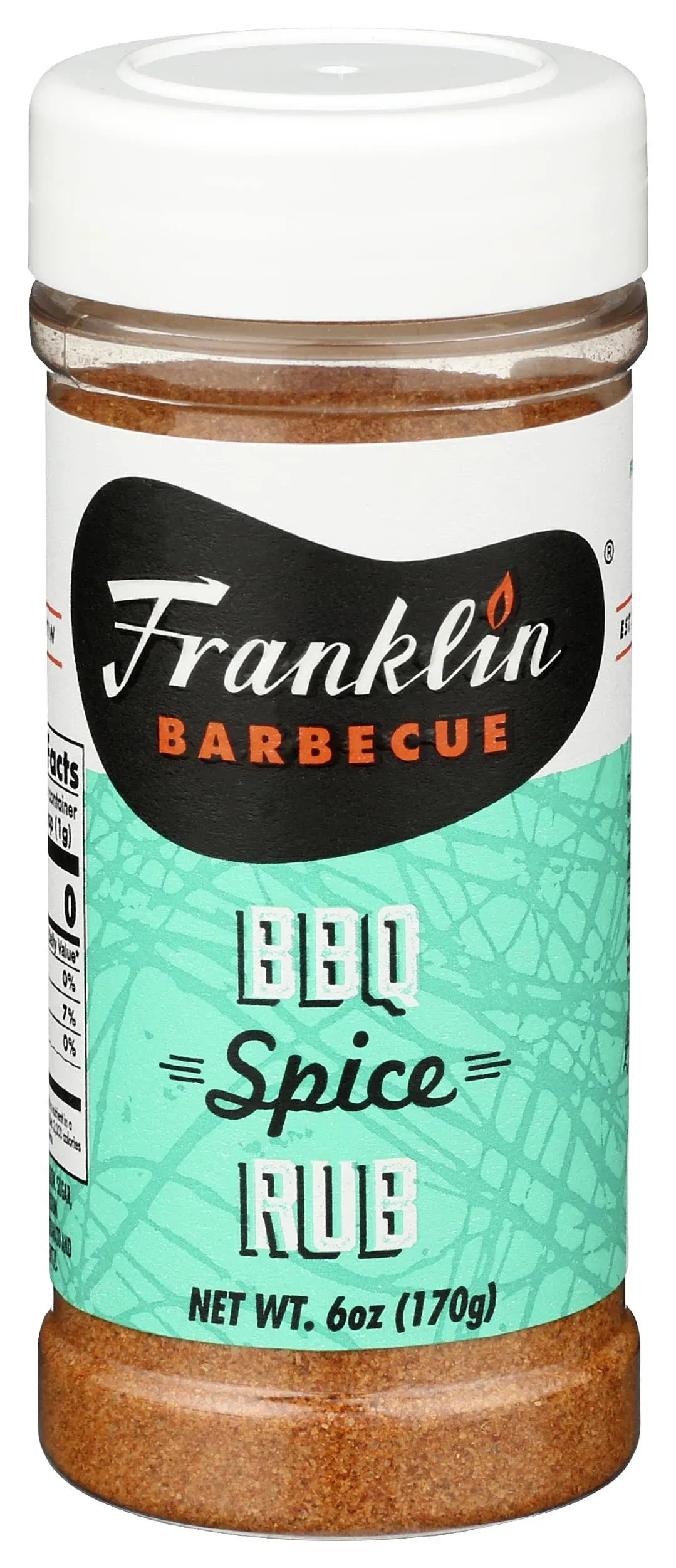 Franklin Barbecue BBQ Rub Spice 6 Ounce Shaker