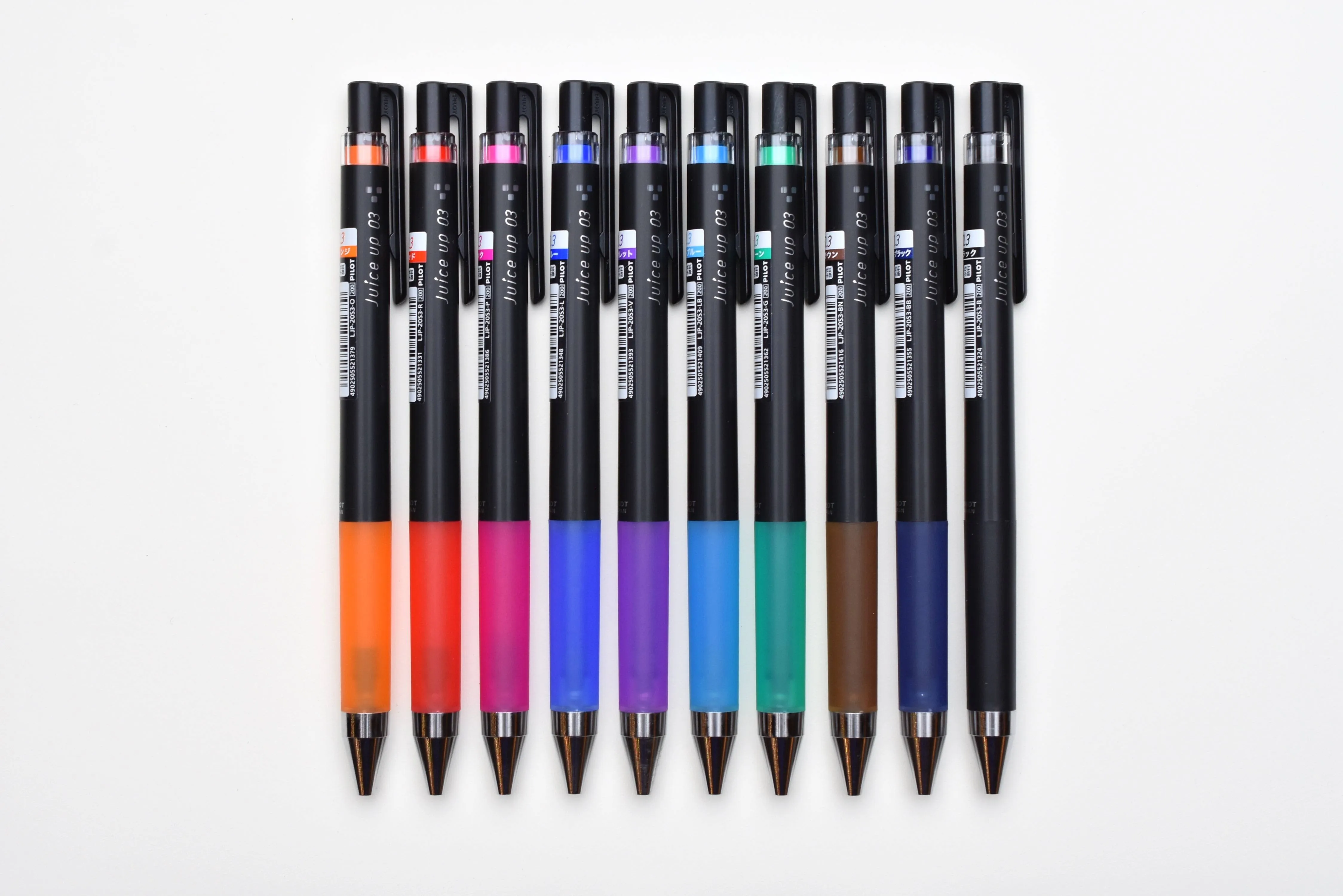 Pilot Knock Gel Ink Extra Fine Ballpoint Pen, Juice Up 03, 10 Color Assorted (LJP200S3-10C)