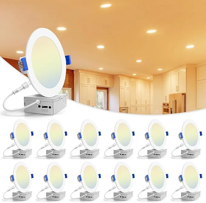 VOLISUN 12 Pack 6 inch Recessed Lighting, 5CCT LED | adamsbargainshop