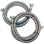 ABT Hot and Cold Stainless Steel Braided Washing Machine Hose Set