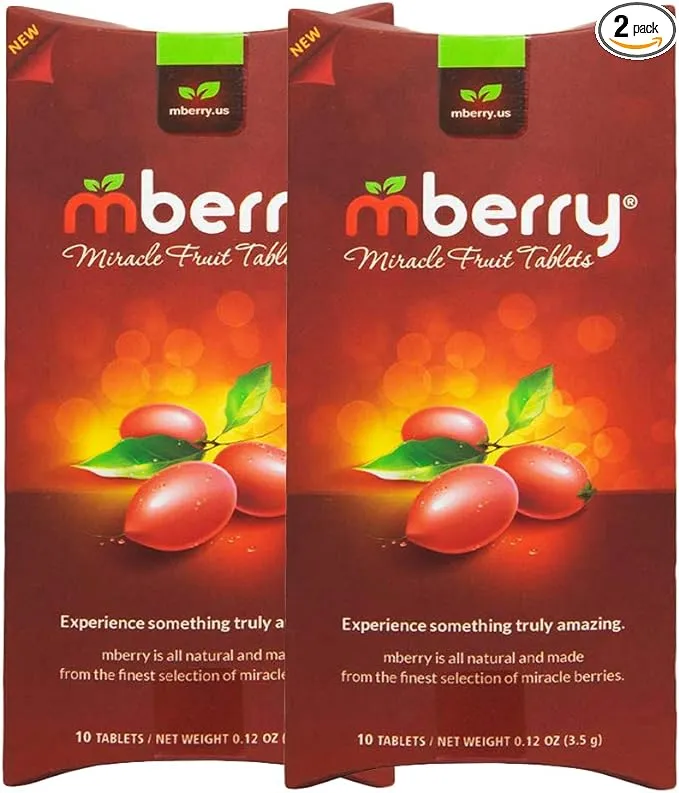 mberry Miracle Fruit Tablets, 10 Count (Pack of 2)