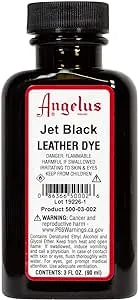 Angelus Brand Leather Dye W/applicator - 3 Oz ''Jet Black''