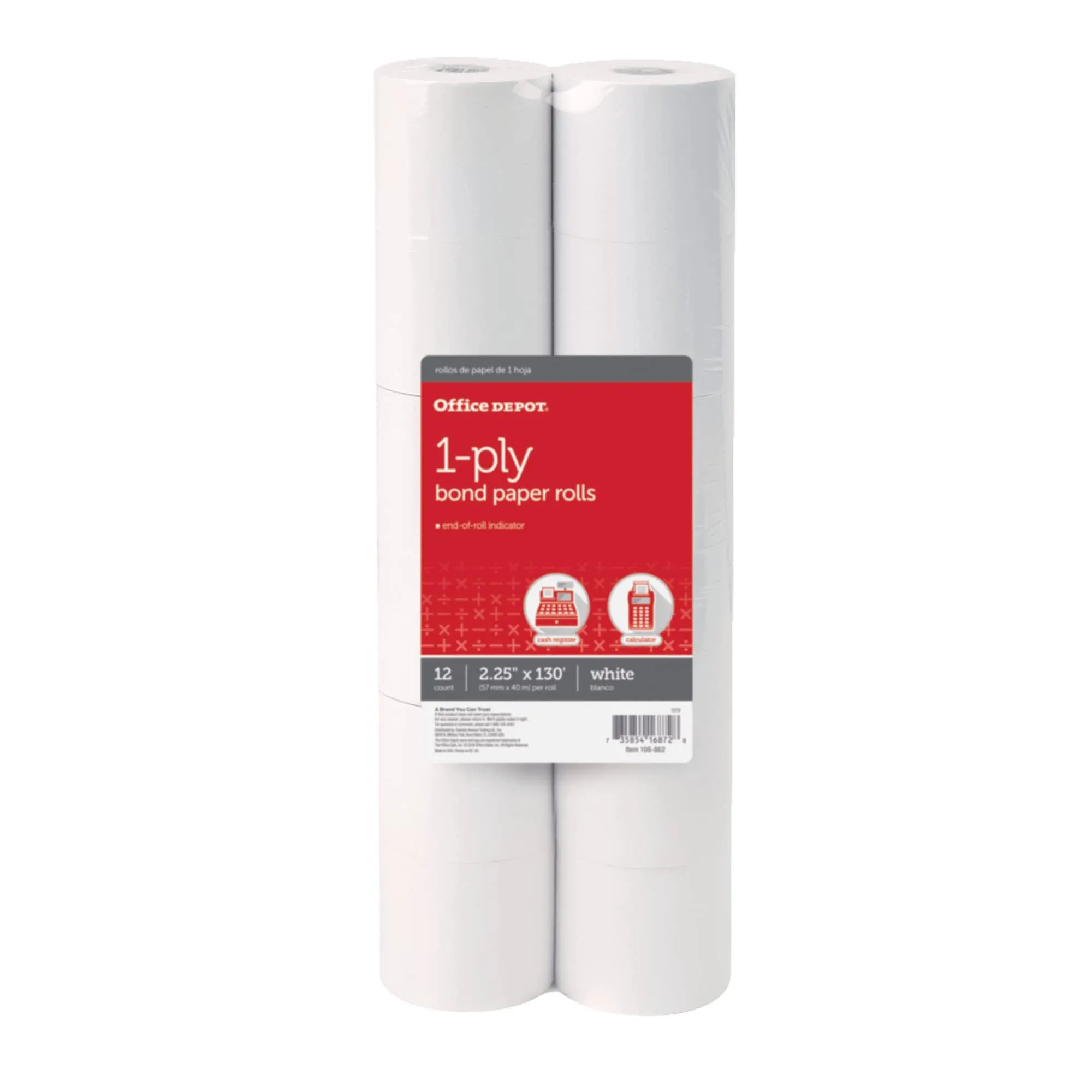 Office Depot Single-Ply Paper Rolls