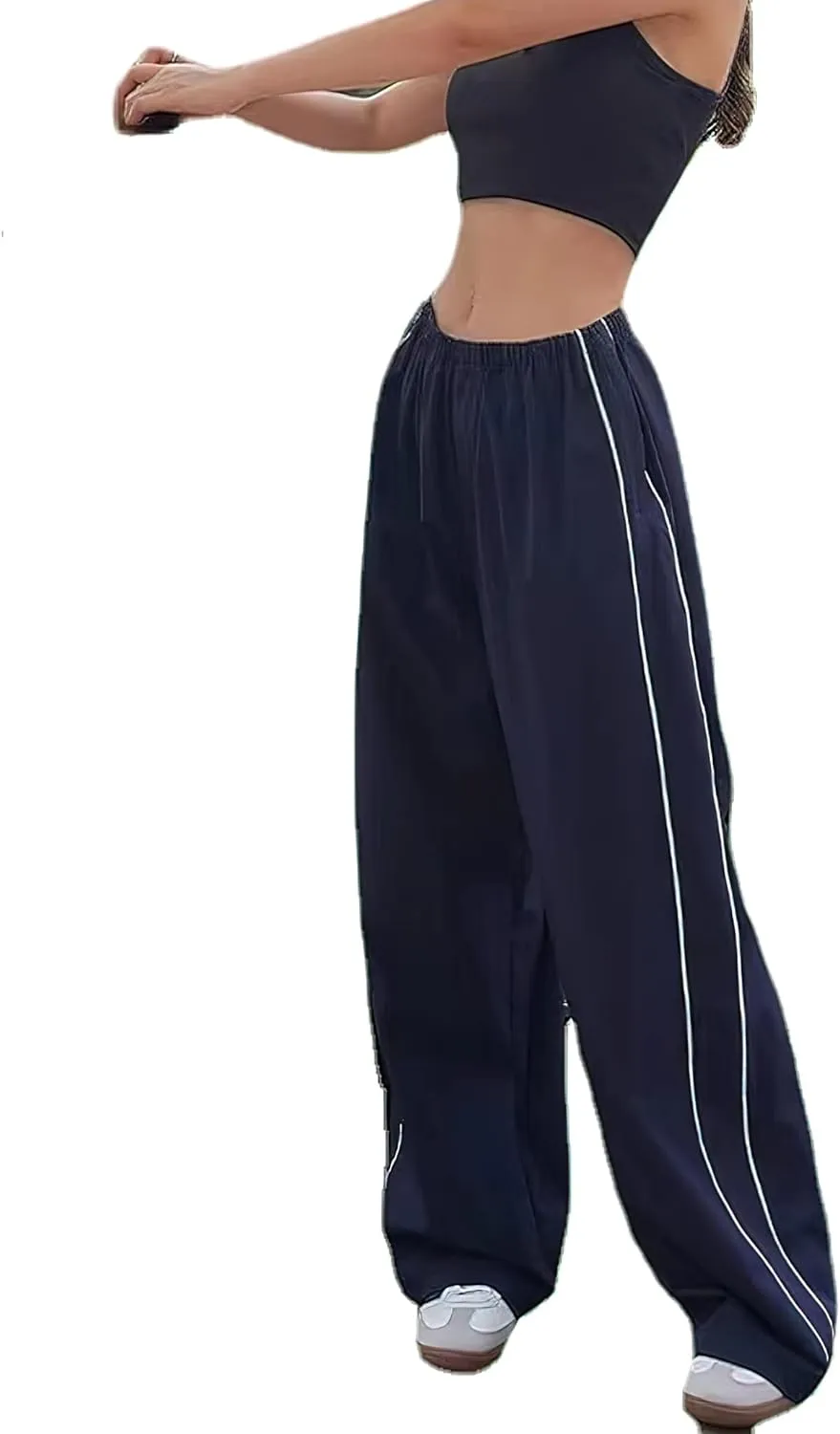 XPONNI Track Pants Women Baggy Pants Y2K Pants Parachute Pants for Women Y2K Clothing