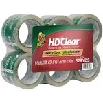 HD Clear Heavy Duty Acrylic Packing Tape, Clear, 3 in. x 54.6 yd., 6 Rolls