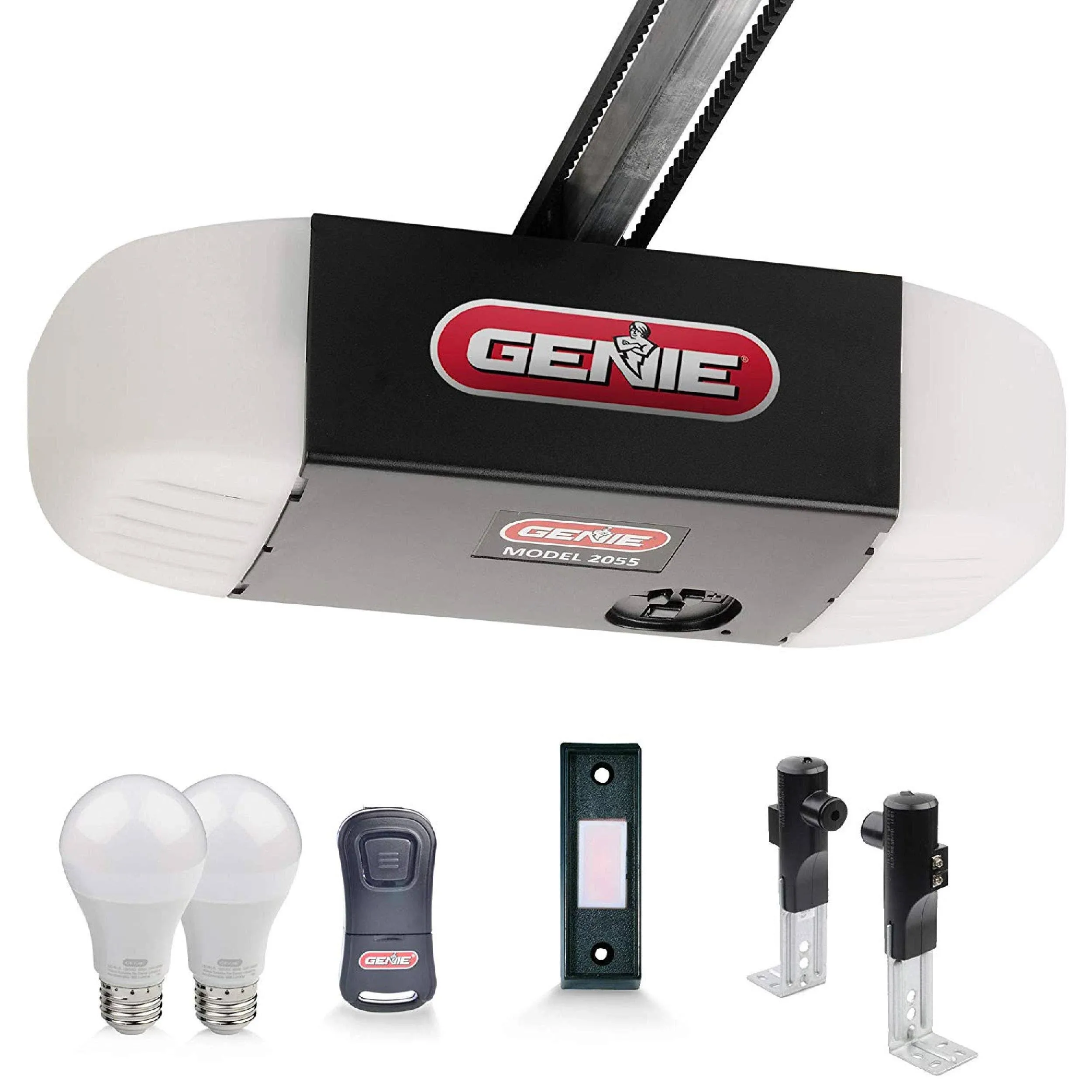 2055-LED Essentials Garage Door Opener, LED Bulbs Included, Ultra-Quiet Belt Dri