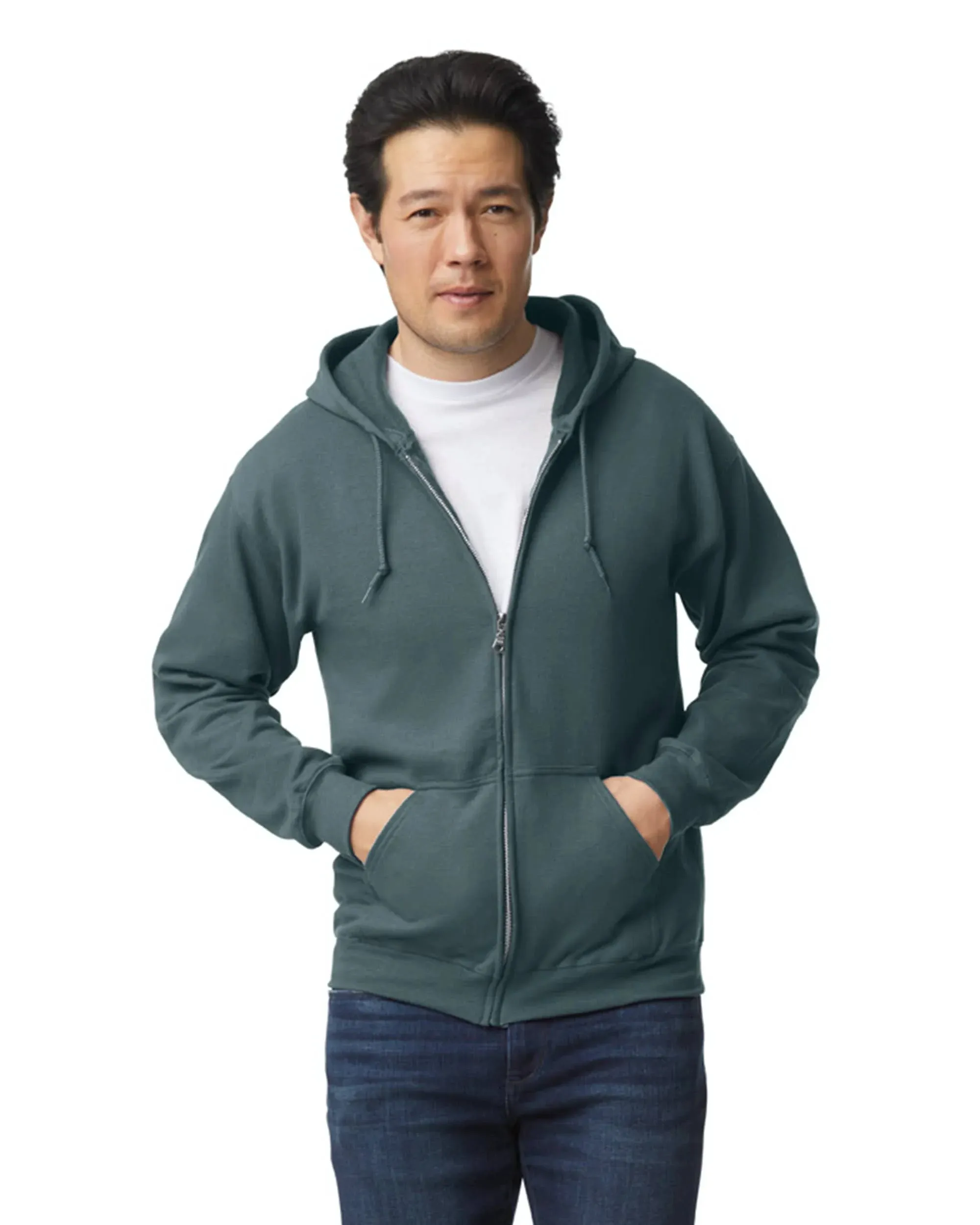 Gildan Mens Heavy Blend Full Zip Hooded Sweatshirt