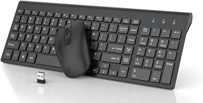 RaceGT Wireless Keyboard Mouse Combo, Energy Saving Silent Ultra - Thin Full ...