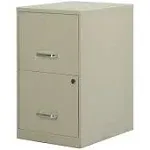 Staples 2-Drawer Vertical File Cabinet Locking Letter Putty