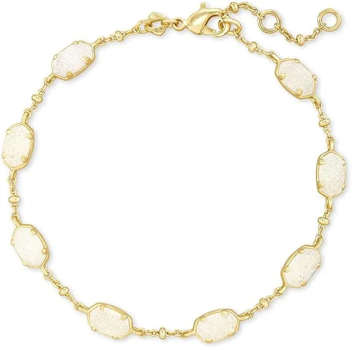 Kendra Scott Emilie Link Bracelet for Women, Fashion Jewelry, 14k Gold-Plated, Iridescent DrusyKendra Scott Emilie Link Bracelet for Women, Fashio…