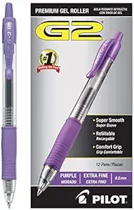 Pilot G2 Retractable Gel Roller Ball Pens, Purple, Extra Fine, 0.5 mm - 12 pack