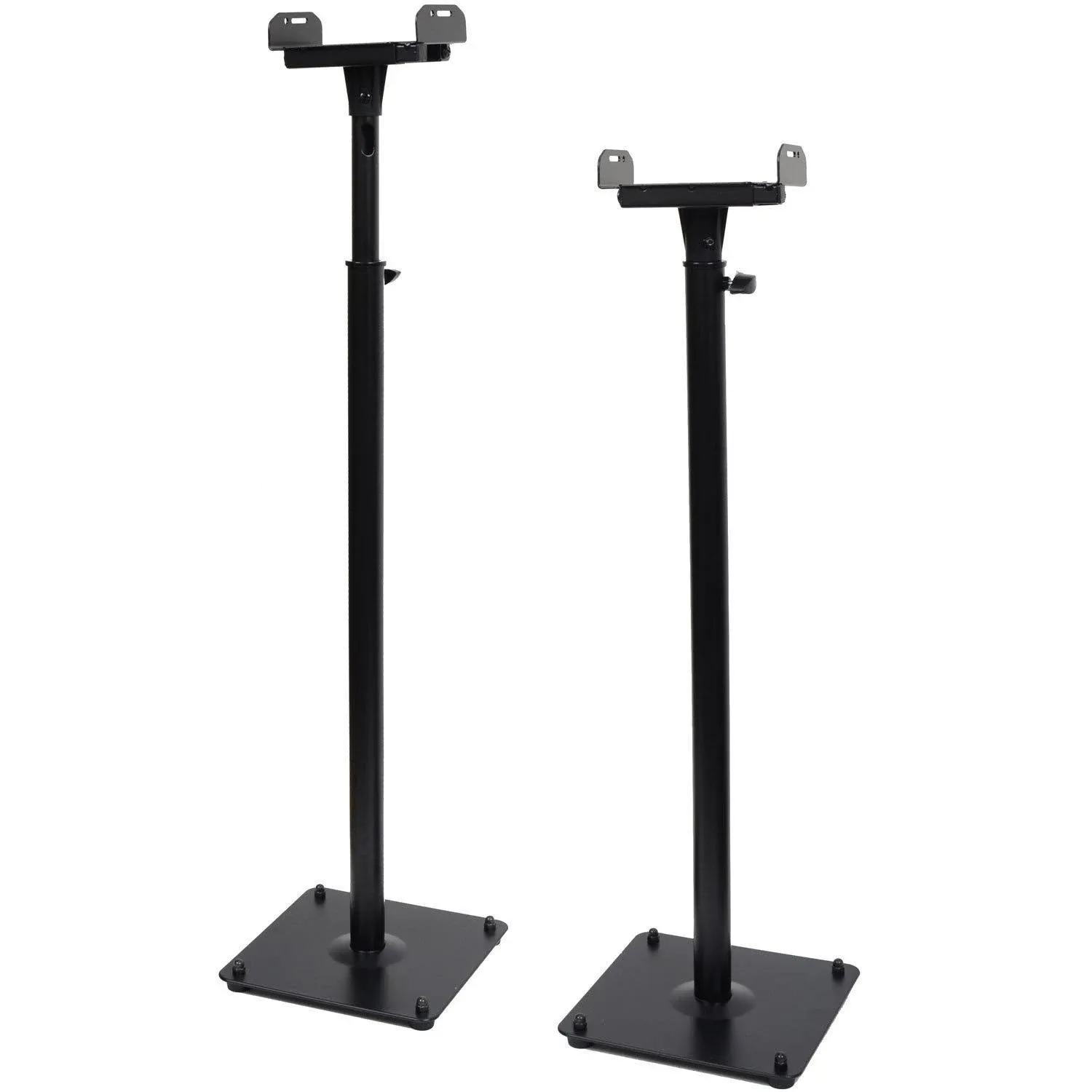 2 Heavy duty PA DJ Club Adjustable Height Satellite Speaker Stand Mount - Ext...