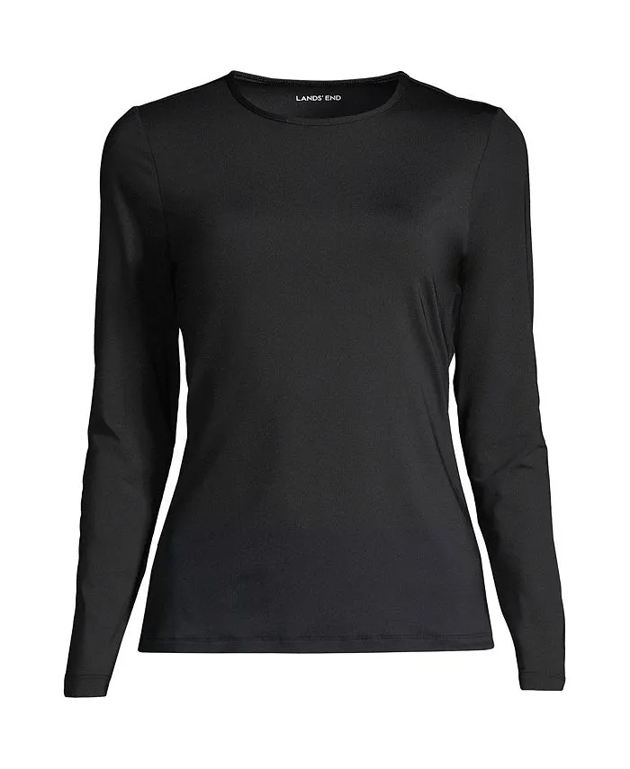 Women's Crew Neck Long Sleeve Rash Guard UPF 50 Sun Protection Modest Swim Tee
      
          Women's Crew Neck Long Sleeve Rash Guard UPF 50 Sun Protection Modest Swim Tee