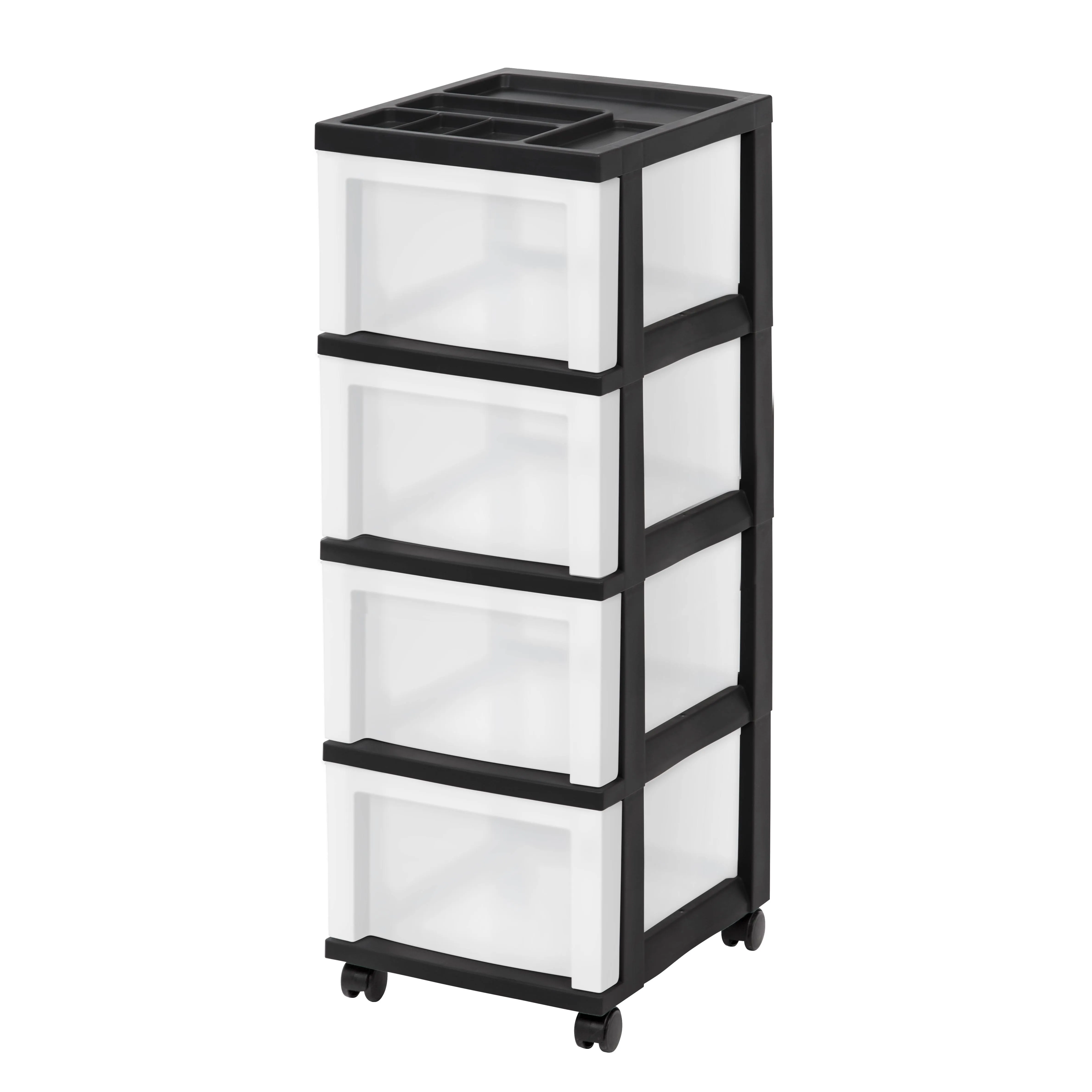 IRIS 4-Drawer Cart with Organizer Top