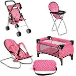 Exquisite Buggy 4 Piece Doll Play Set